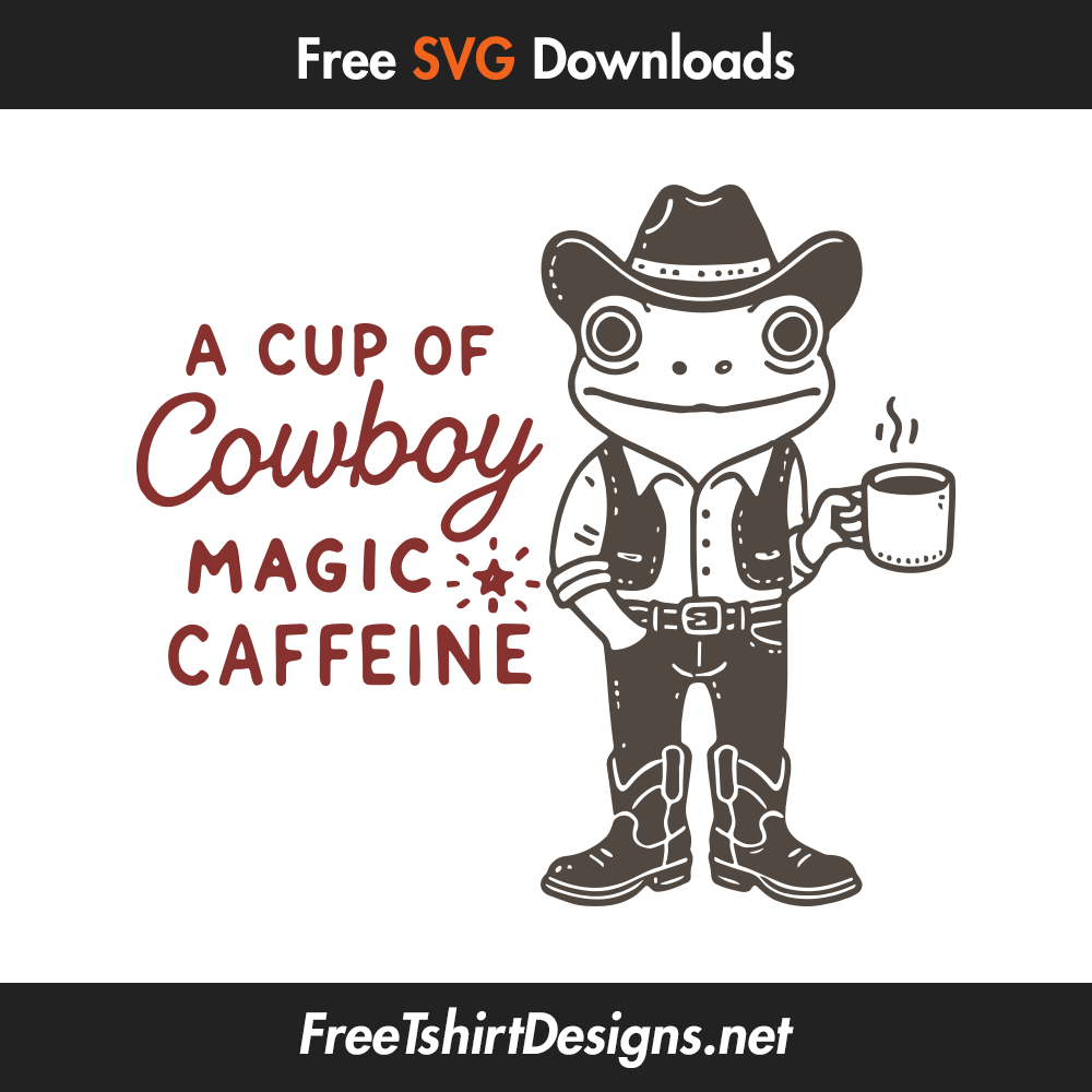 a cup of cowboy magic svg vector