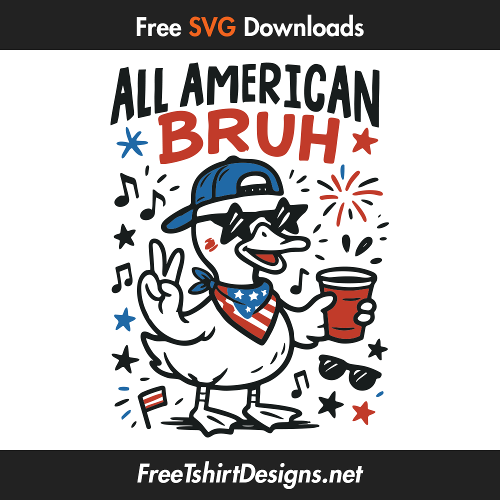 all american bruh svg vector