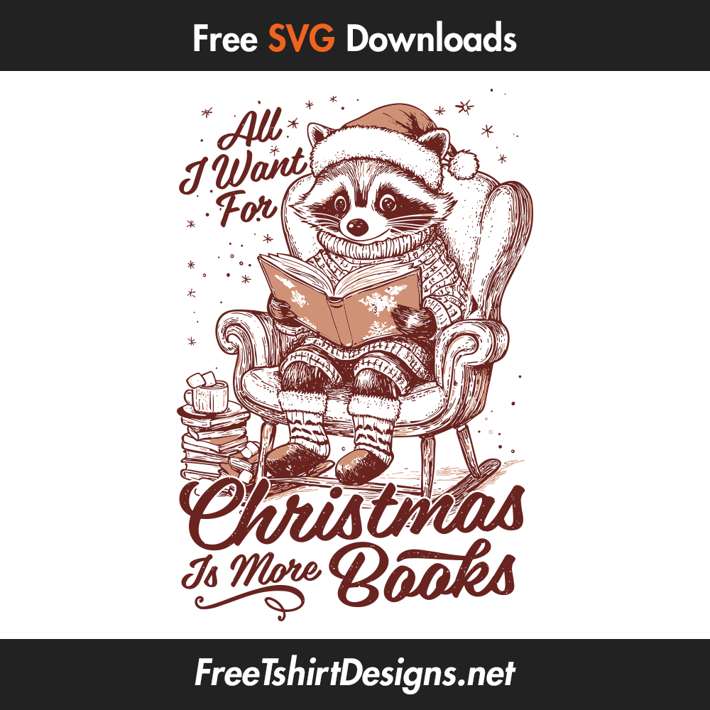 all i want for christmas is book svg vector