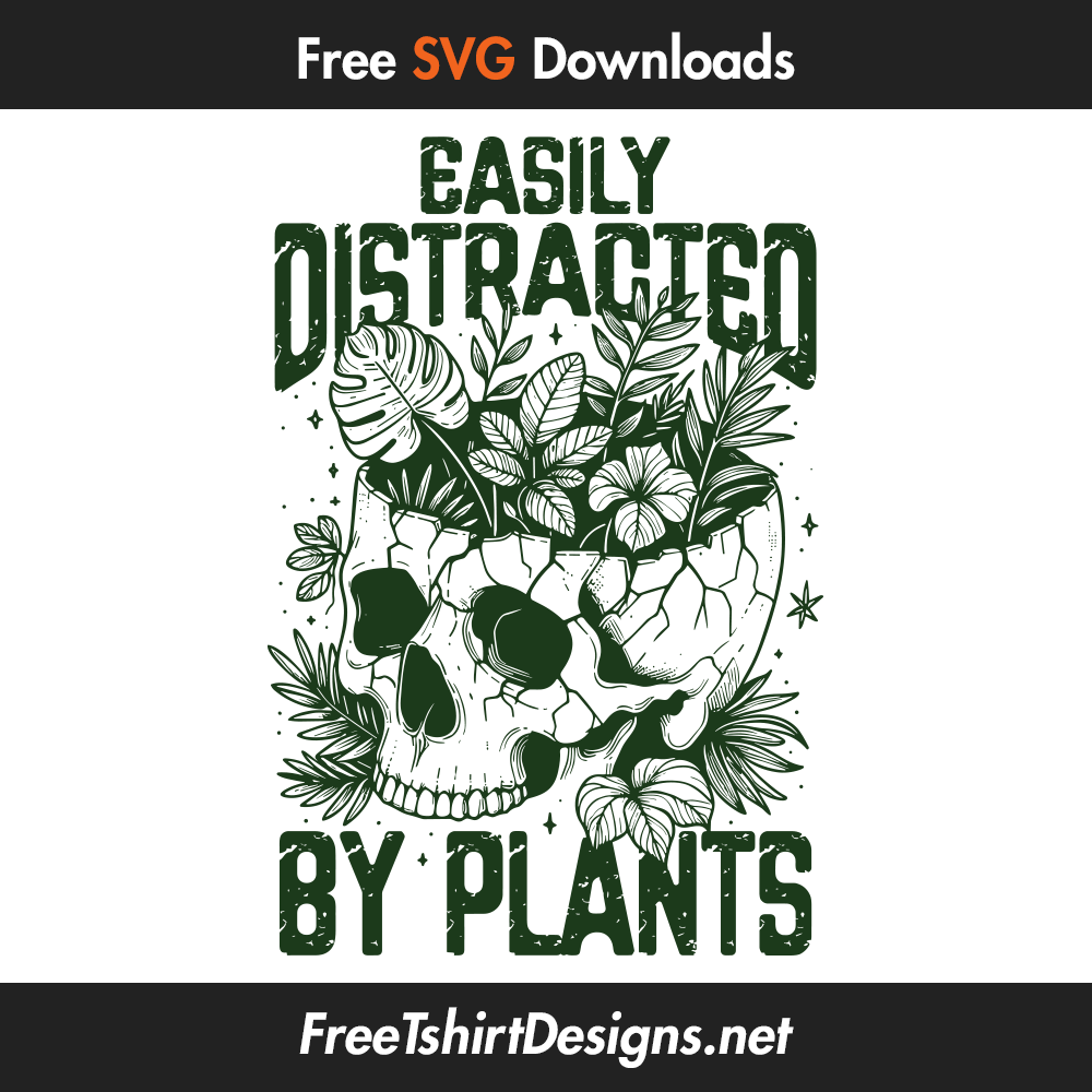 easily distracted by plants svg vector