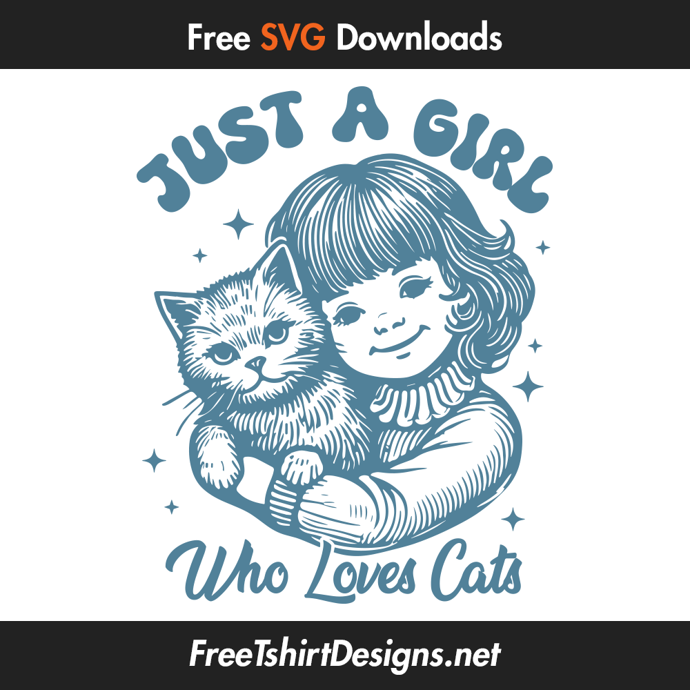 just a girl who loves cats svg vector